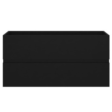 vidaXL Ντουλάπι Νιπτήρα Μαύρο 90x38,5x45cm από Επεξ. Ξύλο 1 τεμ.