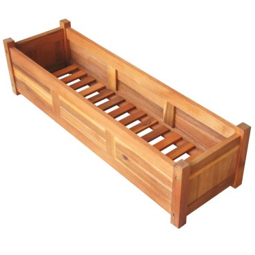 vidaXL Ζαρντινιέρες Υπερυψωμένες 2 τεμ. 100x30x25 εκ. από Ξύλο Ακακίας