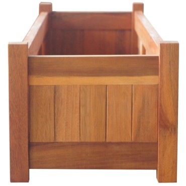 vidaXL Ζαρντινιέρες Υπερυψωμένες 2 τεμ. 100x30x25 εκ. από Ξύλο Ακακίας