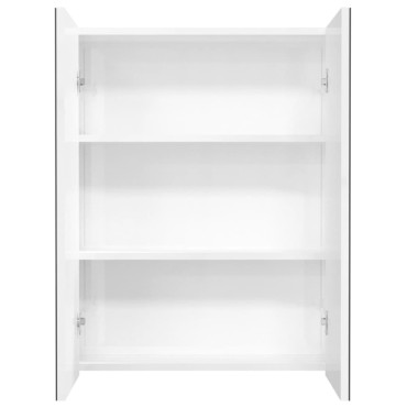 vidaXL Ντουλάπι Μπάνιου με Καθρέφτη 60x15x75cm Λαμπερό Λευκό από MDF 1 τεμ.