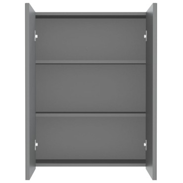 vidaXL Ντουλάπι Μπάνιου με Καθρέφτη Ανθρακί 60x15x75cm από MDF 1 τεμ.
