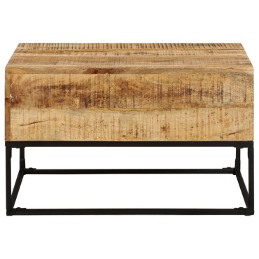 vidaXL Τραπεζάκι Σαλονιού 68x68x41cm από Ακατέργαστο Ξύλο Μάνγκο 1 τεμ.