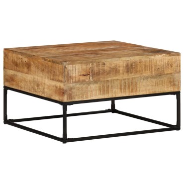 vidaXL Τραπεζάκι Σαλονιού 68x68x41cm από Ακατέργαστο Ξύλο Μάνγκο 1 τεμ.