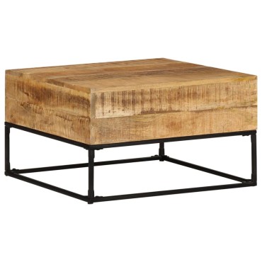 vidaXL Τραπεζάκι Σαλονιού 68x68x41cm από Ακατέργαστο Ξύλο Μάνγκο 1 τεμ.