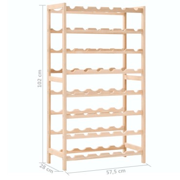 vidaXL Ραφιέρα/Σταντ Κρασιών 57,5x28x102cm από Ξύλο Κέδρου 1 τεμ.