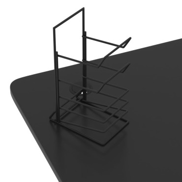 vidaXL Γραφείο Gaming Μαύρο 110x60x75cm με Πόδια σε Σχήμα Υ 1 τεμ.