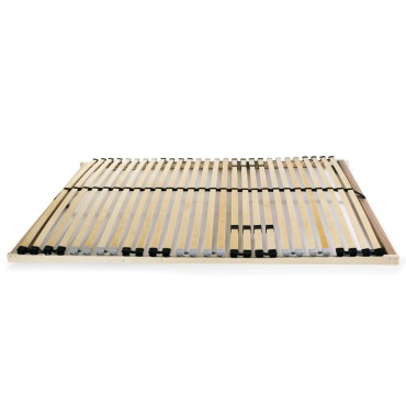vidaXL Τελάρο Κρεβατιού με 28 Σανίδες & 7 Ζώνες 120 x 200 εκ.