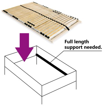 vidaXL Τελάρο Κρεβατιού με 28 Σανίδες & 7 Ζώνες 120x200cm 1 τεμ. - Μονό