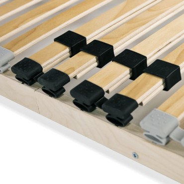 vidaXL Τελάρο Κρεβατιού με 28 Σανίδες & 7 Ζώνες 120 x 200 εκ.