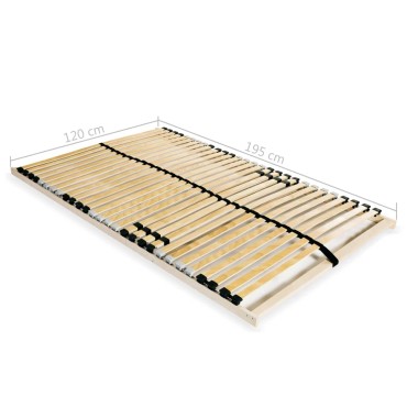 vidaXL Τελάρο Κρεβατιού με 28 Σανίδες & 7 Ζώνες 120 x 200 εκ.