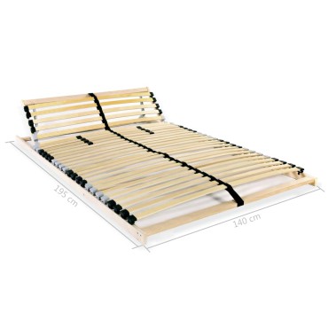 vidaXL Τελάρο Κρεβατιού με 28 Σανίδες & 7 Ζώνες 140 x 200 εκ.
