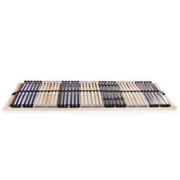 vidaXL Τελάρο Κρεβατιού με 42 Σανίδες & 7 Ζώνες 90x200cm 1 τεμ. - Μονό