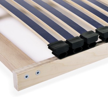 vidaXL Τελάρο Κρεβατιού με 42 Σανίδες & 7 Ζώνες 120 x 200 εκ.