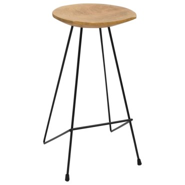 vidaXL Σκαμπό Μπαρ 2 τεμ. από Μασίφ Ξύλο Teak 40x40x79cm