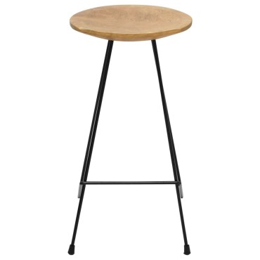 vidaXL Σκαμπό Μπαρ 2 τεμ. από Μασίφ Ξύλο Teak 40x40x79cm
