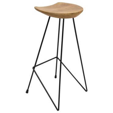 vidaXL Σκαμπό Μπαρ 2 τεμ. από Μασίφ Ξύλο Teak 40x40x79cm