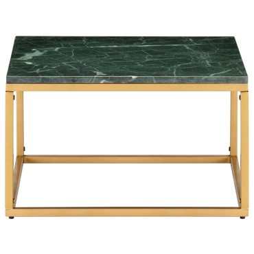 vidaXL Τραπεζάκι Σαλονιού Πράσινο 60x60x35cm Πέτρα με Μαρμάρινη Υφή 1 τεμ.