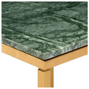vidaXL Τραπεζάκι Σαλονιού Πράσινο 60x60x35cm Πέτρα με Μαρμάρινη Υφή 1 τεμ.