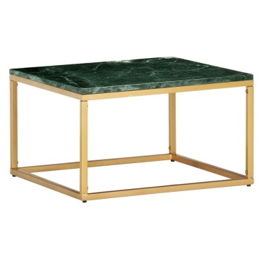 vidaXL Τραπεζάκι Σαλονιού Πράσινο 60x60x35cm Πέτρα με Μαρμάρινη Υφή 1 τεμ.