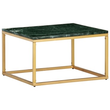 vidaXL Τραπεζάκι Σαλονιού Πράσινο 60x60x35cm Πέτρα με Μαρμάρινη Υφή 1 τεμ.