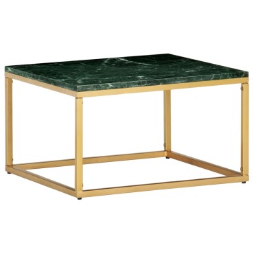 vidaXL Τραπεζάκι Σαλονιού Πράσινο 60x60x35cm Πέτρα με Μαρμάρινη Υφή 1 τεμ.