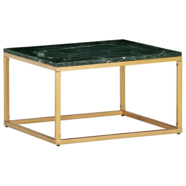 vidaXL Τραπεζάκι Σαλονιού Πράσινο 60x60x35cm Πέτρα με Μαρμάρινη Υφή 1 τεμ.