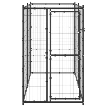 vidaXL Κλουβί Σκύλου Εξ. Χώρου Ατσάλι 110 x 220 x 180 εκ.
