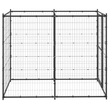 vidaXL Κλουβί Σκύλου Εξ. Χώρου Ατσάλι 110 x 220 x 180 εκ.