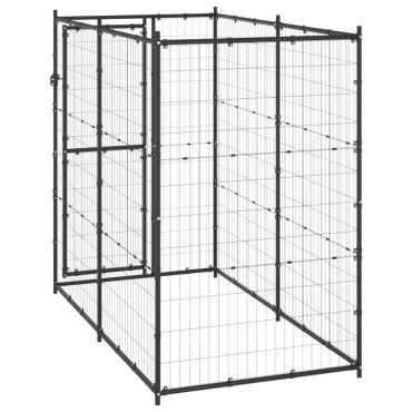 vidaXL Κλουβί Σκύλου Εξ. Χώρου Ατσάλι 110 x 220 x 180 εκ.