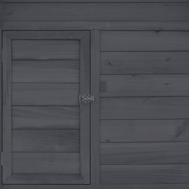 vidaXL Κοτέτσι Γκρι & Λευκό 150 x 96 x 110 εκ. από Μασίφ Ξύλο Ελάτης