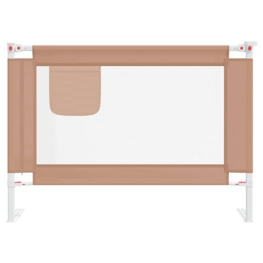 vidaXL Μπάρα Κρεβατιού Προστατευτική Taupe 90 x 25 εκ. Υφασμάτινη