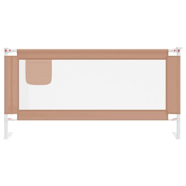 vidaXL Μπάρα Κρεβατιού Προστατευτική Taupe 180 x 25 εκ. Υφασμάτινη