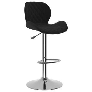 vidaXL Σκαμπό Μπαρ 2 τεμ. Μαύρα Βελούδινα 48x51x(89-111)cm