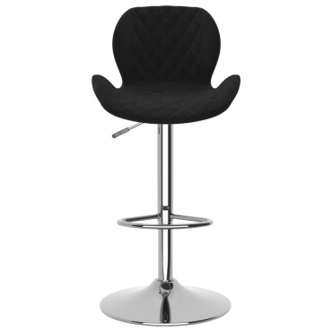 vidaXL Σκαμπό Μπαρ 2 τεμ. Μαύρα Βελούδινα 48x51x(89-111)cm