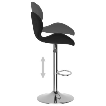 vidaXL Σκαμπό Μπαρ 2 τεμ. Μαύρα Βελούδινα 48x51x(89-111)cm
