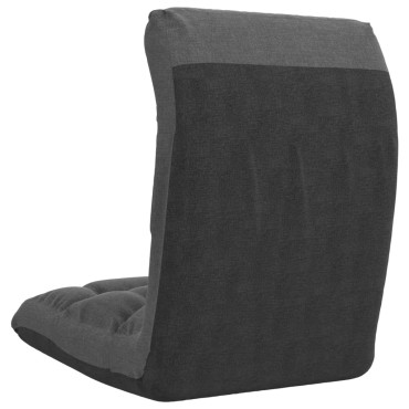 vidaXL Καρέκλα Δαπέδου Πτυσσόμενη Σκούρο Γκρι Υφασμάτινη 50x47cm 1 τεμ.