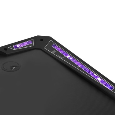 vidaXL Γραφείο Gaming με LED Μαύρο 90x60x75cm με Πόδια σε Σχήμα Υ 1 τεμ.