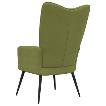 vidaXL Πολυθρόνα Relax Ανοιχτό Πράσινο Βελούδινη 61x70x96,5cm 1 τεμ.
