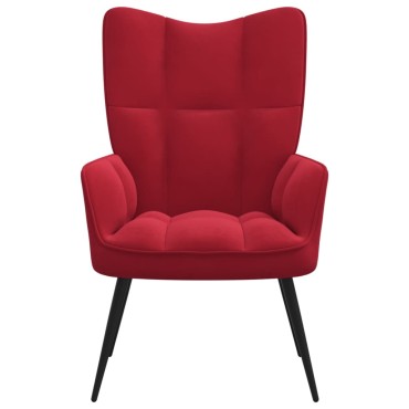 vidaXL Πολυθρόνα Relax Μπορντό Βελούδινη 61x70x96,5cm 1 τεμ.