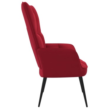 vidaXL Πολυθρόνα Relax Μπορντό Βελούδινη 61x70x96,5cm 1 τεμ.