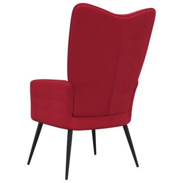 vidaXL Πολυθρόνα Relax Μπορντό Βελούδινη 61x70x96,5cm 1 τεμ.
