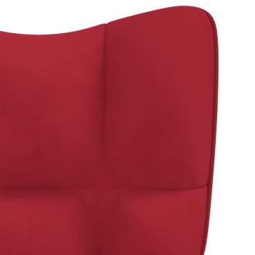 vidaXL Πολυθρόνα Relax Μπορντό Βελούδινη 61x70x96,5cm 1 τεμ.