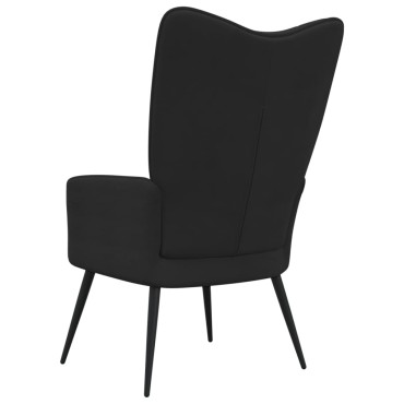 vidaXL Πολυθρόνα Relax Μαύρη Βελούδινη 61x70x96,5cm 1 τεμ.