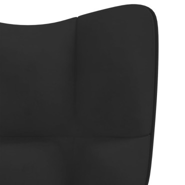 vidaXL Πολυθρόνα Relax Μαύρη Βελούδινη 61x70x96,5cm 1 τεμ.