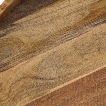 vidaXL Τραπεζάκι Σαλονιού 50x40cm από Μασίφ Ξύλο Μάνγκο και Ατσάλι 1 τεμ.
