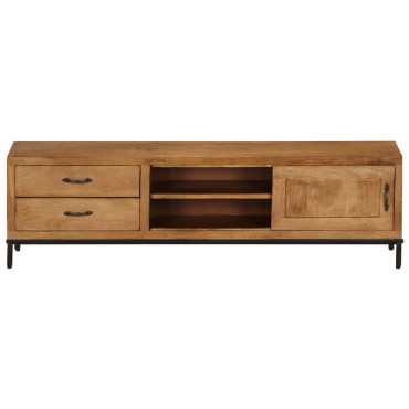 vidaXL Έπιπλο Τηλεόρασης 140x30x40cm από Μασίφ Ξύλο Μάνγκο