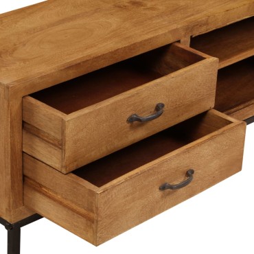 vidaXL Έπιπλο Τηλεόρασης 140x30x40cm από Μασίφ Ξύλο Μάνγκο