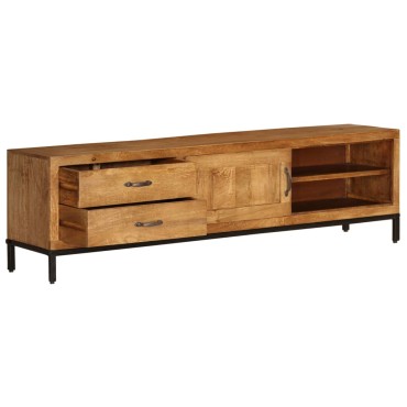 vidaXL Έπιπλο Τηλεόρασης 140x30x40cm από Μασίφ Ξύλο Μάνγκο