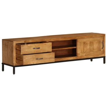 vidaXL Έπιπλο Τηλεόρασης 140x30x40cm από Μασίφ Ξύλο Μάνγκο