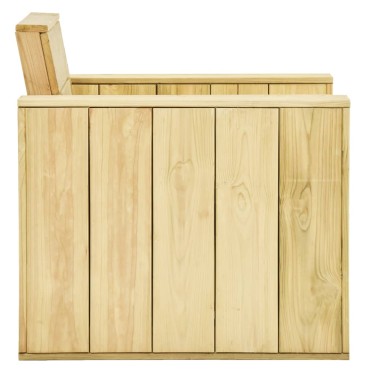 vidaXL Καρέκλες Κήπου 2 τεμ. 89x76x76cm Εμποτισμένο Ξύλο Πεύκου
